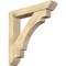 Ekena Millwork Merced Slat Rough Sawn Bracket w/ Offset Brace, Douglas Fir, 6"W x 32"D x 32"H BKT0604X32X32MRC06RDF - alternate 1